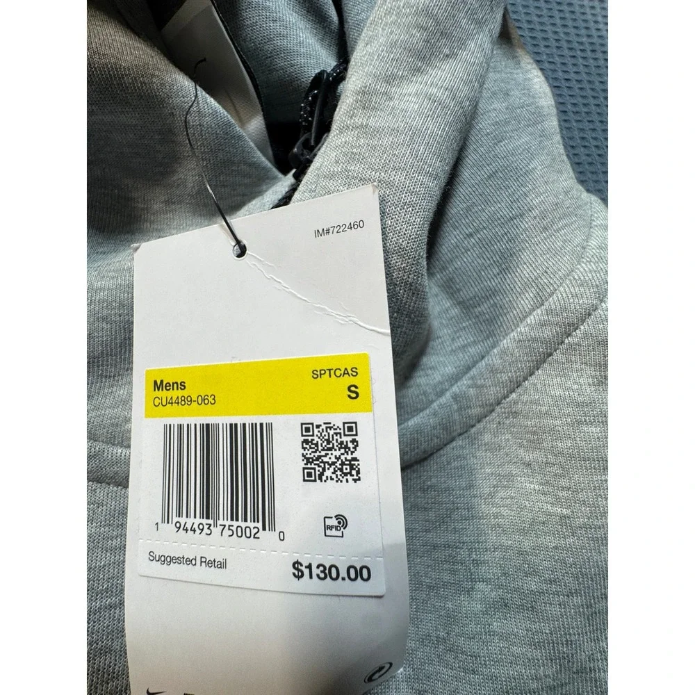 Nike Tech Fleece Full-Zip Hoodie Mens Size S Heather Grey